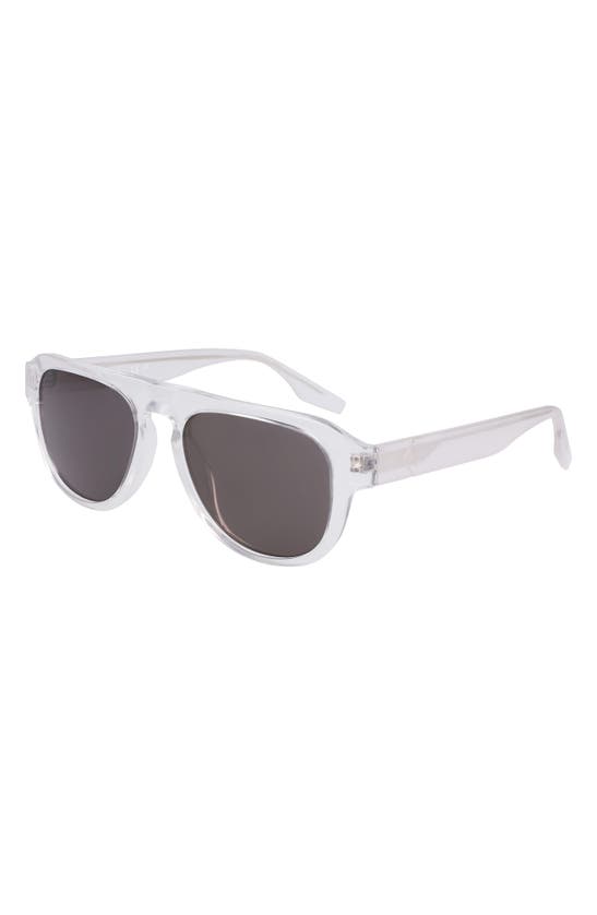 Converse Fluidity 53mm Aviator Sunglasses In Crystal Clear Modesens 