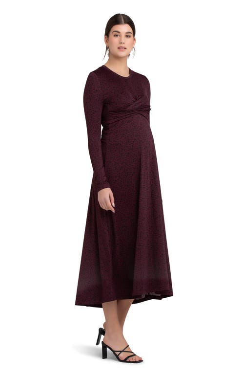 RIPE MATERNITY RIPE MATERNITY JUDE CROSS FRONT LONG SLEEVE MATERNITY/NURSING DRESS