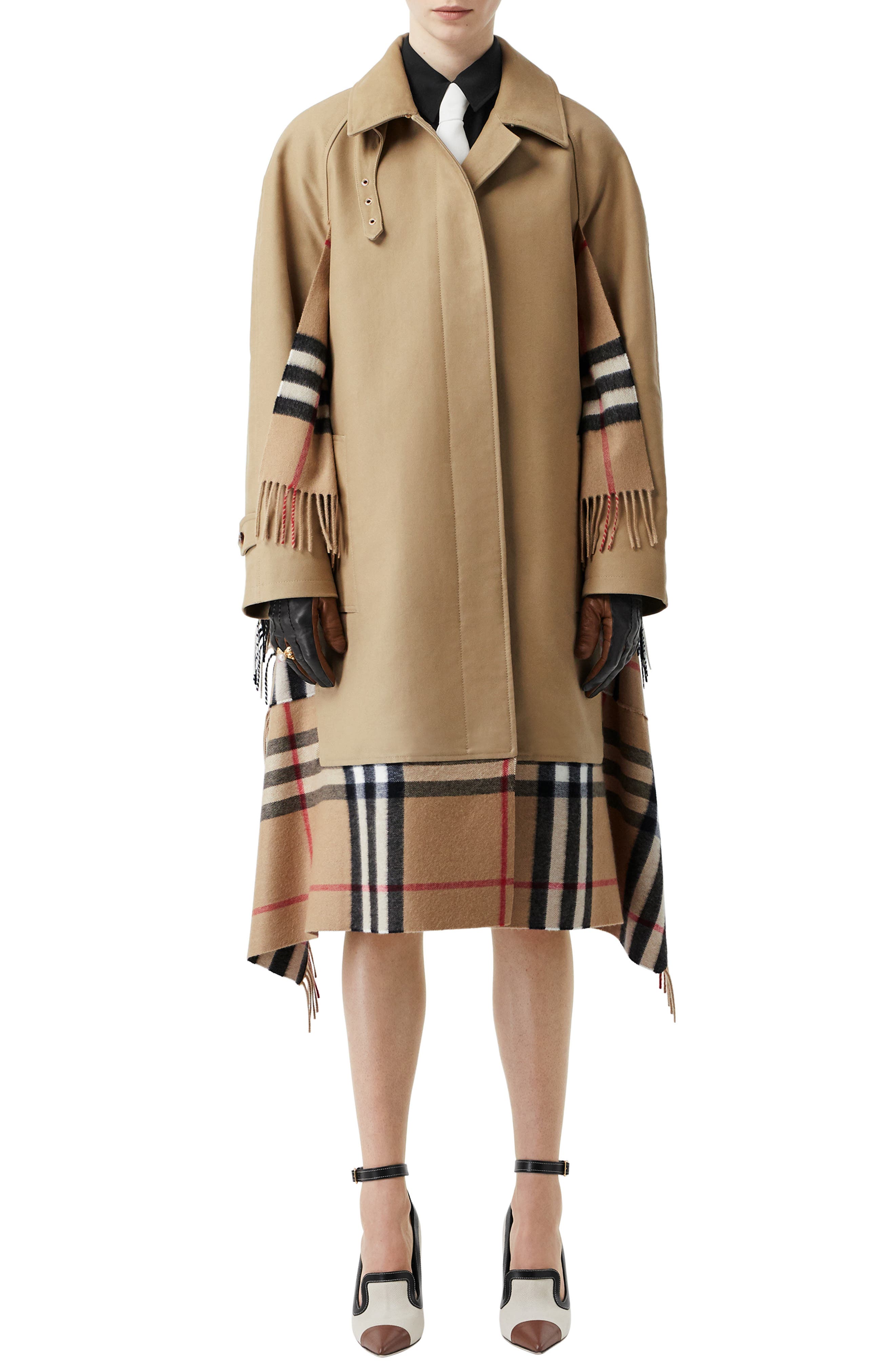 burberry checked coat