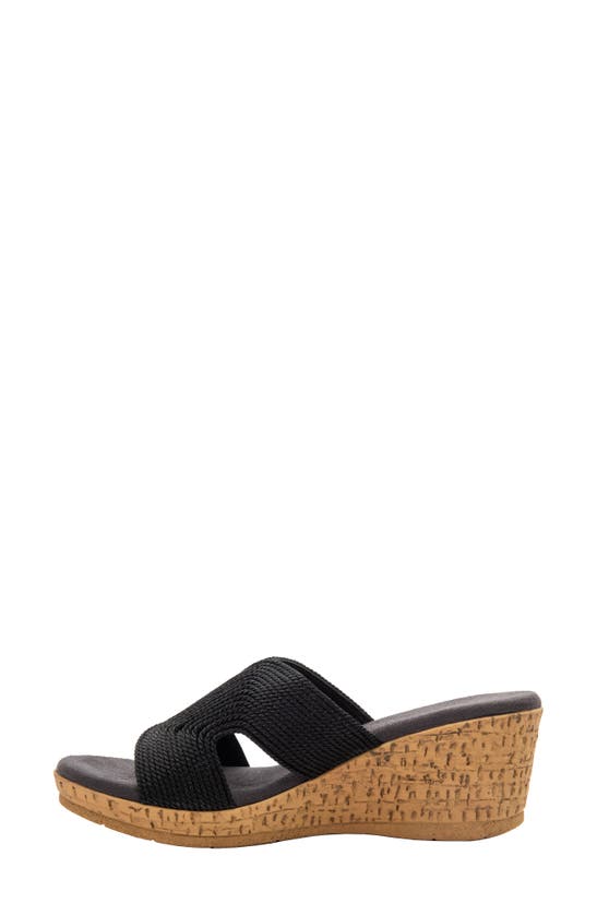 Shop David Tate Vibe Wedge Slide Sandal In Black