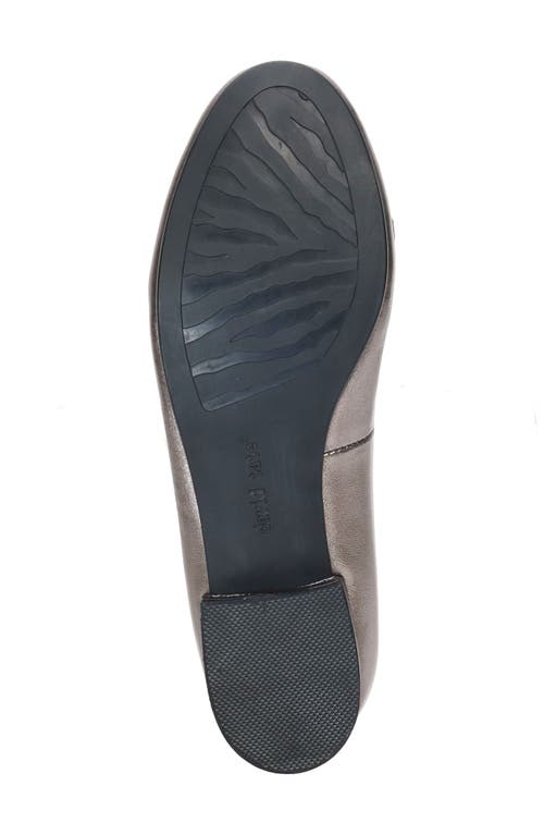 Shop David Tate Omega Flat In Pewter Lamb