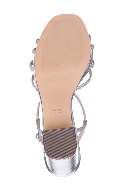 Nina Summer Slingback Platform Sandal In Silver