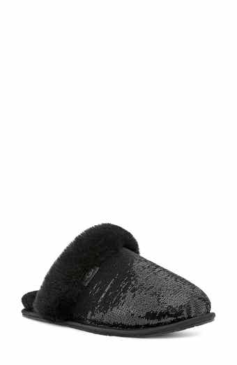  UGG Women's Scuffette Ii Chunky Sequin Slipper, Black, 5