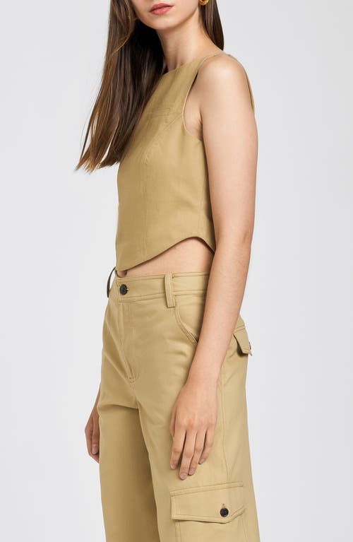 Shop Wayf Riley Crop Tank In Khaki