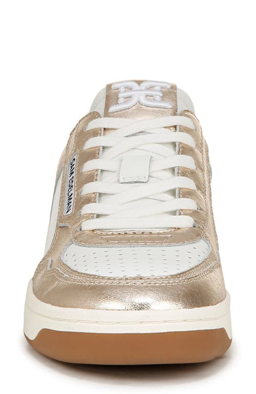 Shop Sam Edelman Harper Sneaker In Gold Leaf/white