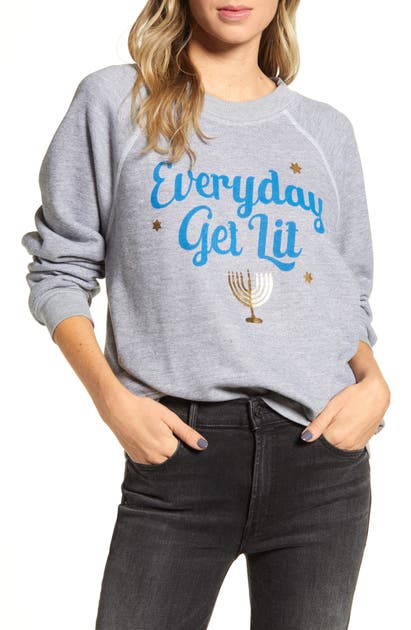 WILDFOX SOMMERS EVERYDAY GET LIT COTTON SWEATSHIRT,WHF5425K1