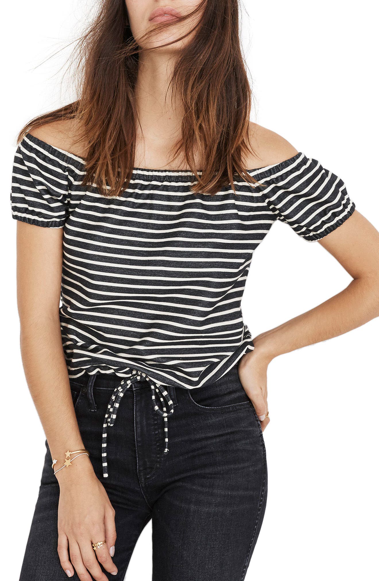Madewell Melody Stripe Off the Shoulder Top Nordstrom