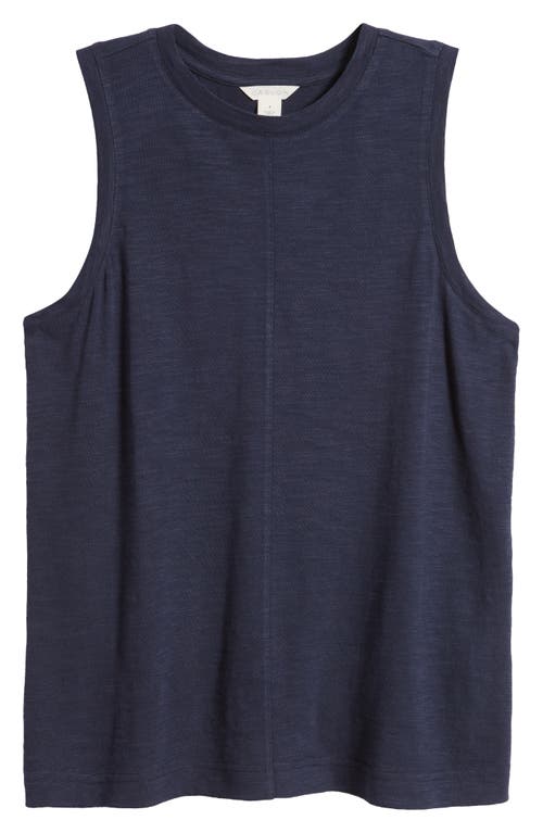 Shop Caslonr Caslon(r) Sleeveless Cotton Blend Crewneck T-shirt In Navy Blazer