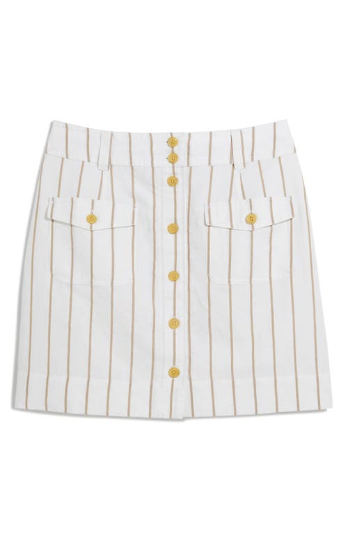 Stripe Cargo Pocket Miniskirt in S Stripe -White/Capp