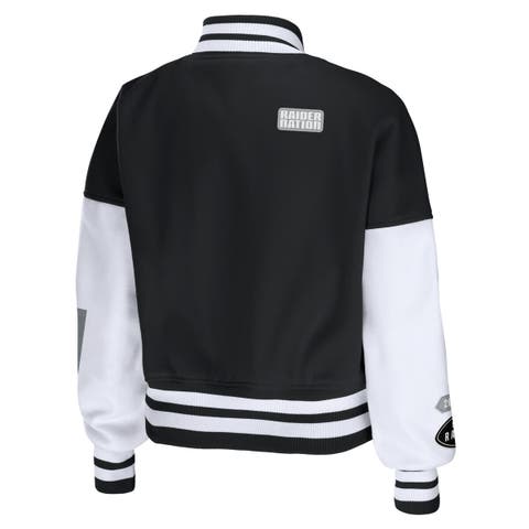 Las Vegas Raiders Oversized Leather Varsity Jacket