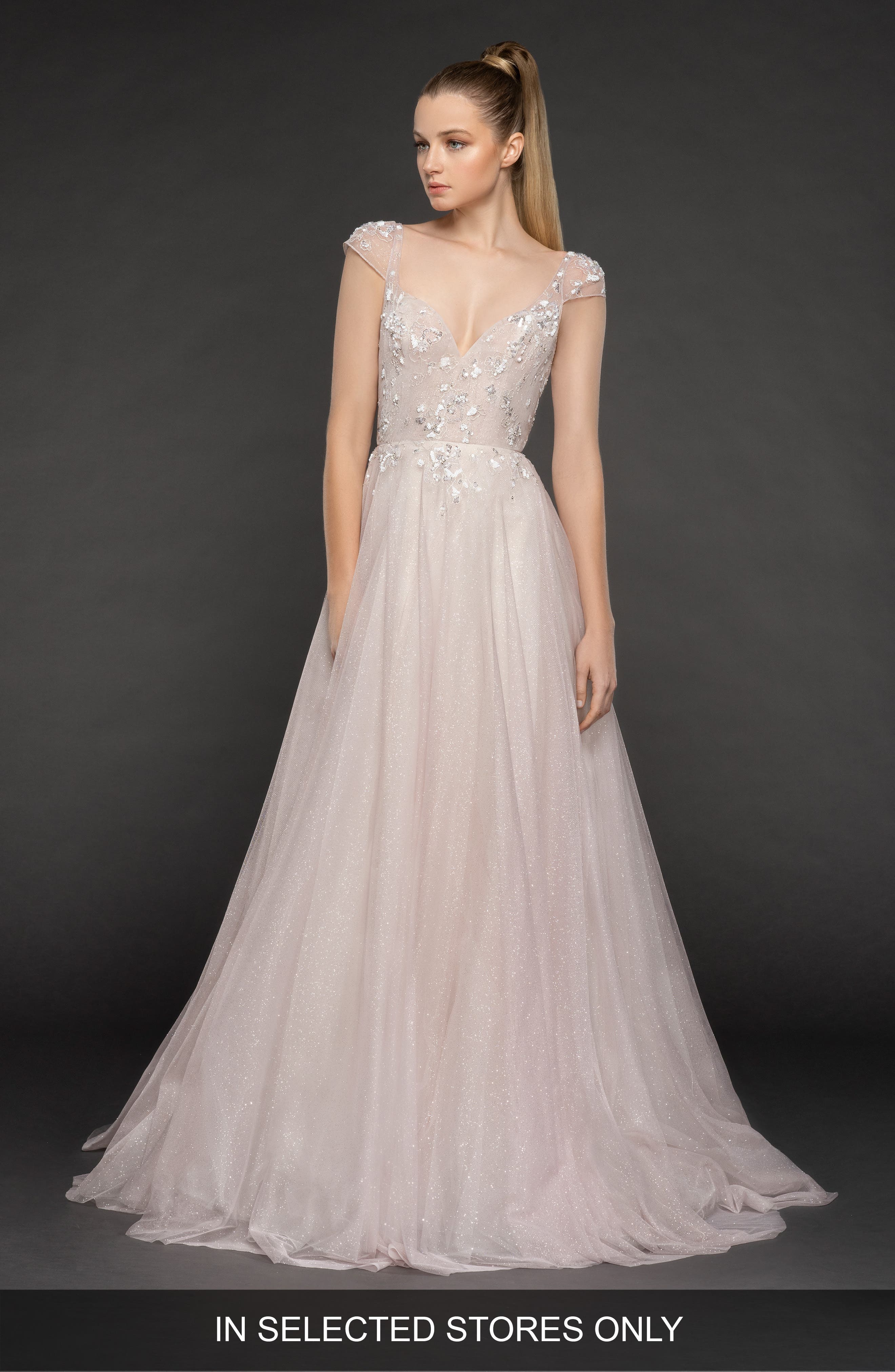 Blush By Hayley Paige Amour Tulle A-Line Gown, Size IN STORE ONLY - Pink