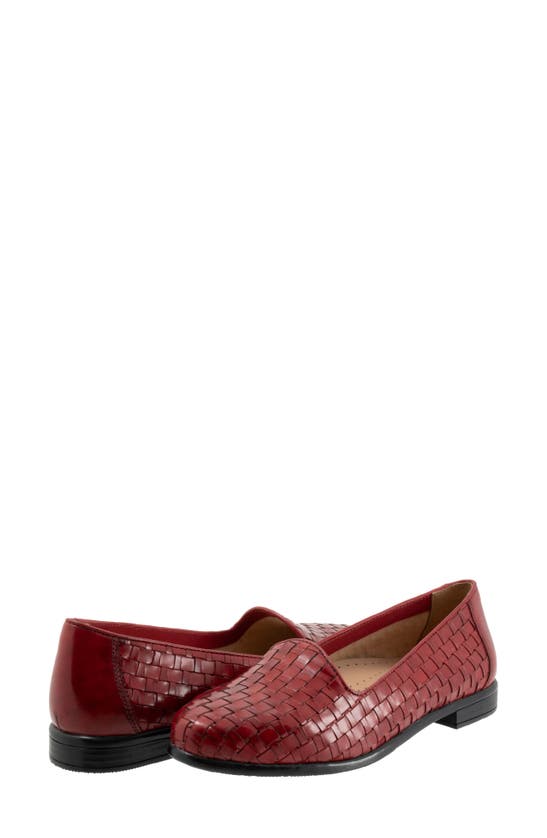 Trotters Liz Slip-on Loafer In Red Calfsk