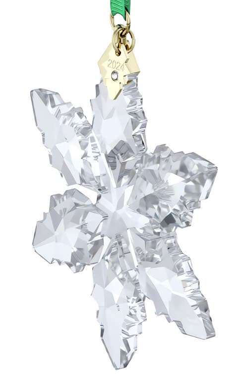 Shop Swarovski 2024 Snowflake Crystal Ornament In Clear