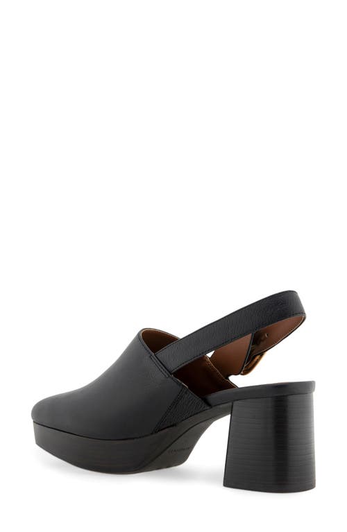 Shop Aerosoles Sumari Slingback Platform Clog In Black Leather