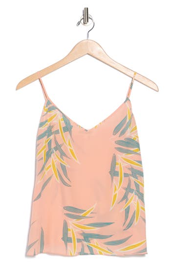 Dvf Edith Print Silk Cami In Quincy Medium Pink
