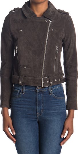 Nordstrom BLANKNYC Suede (LEATHER) Moto Jacket-MSRP sale $188