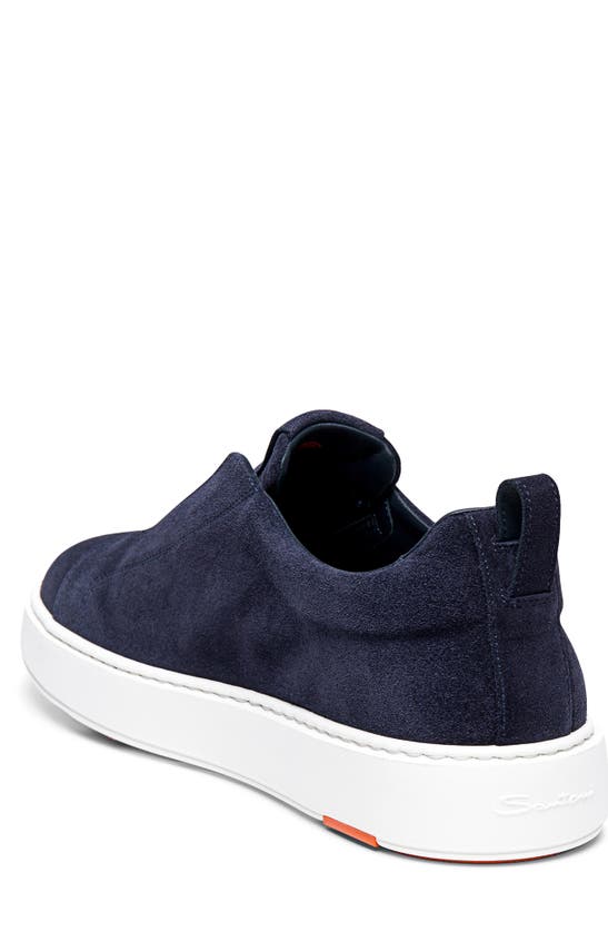 Shop Santoni Victor Slip-on Sneaker In Blue