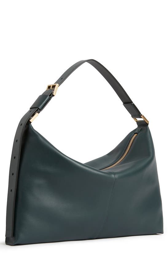 Allsaints Edbury Leather Shoulder Bag In Dark Green | ModeSens