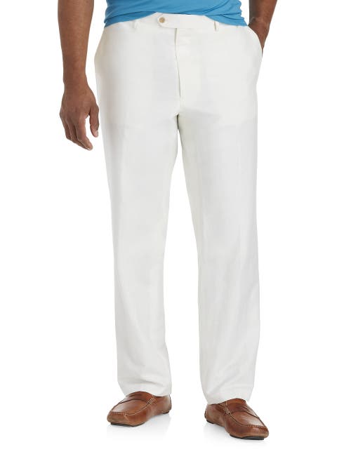 Oak Hill By Dxl Linen-blend Suit Pants In White