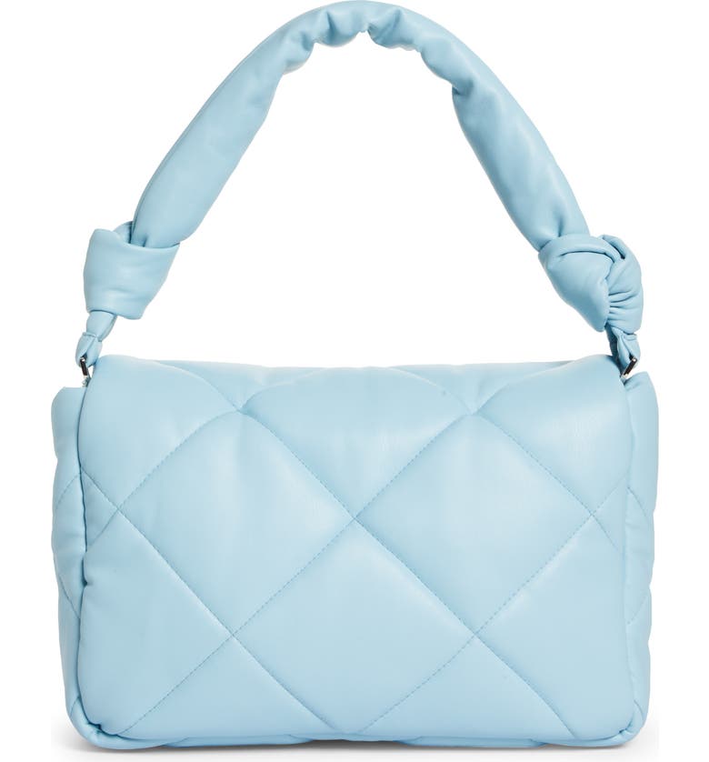 STAND STUDIO Wanda Quilted Faux Leather Mini Bag, Main, color, BABY BLUE