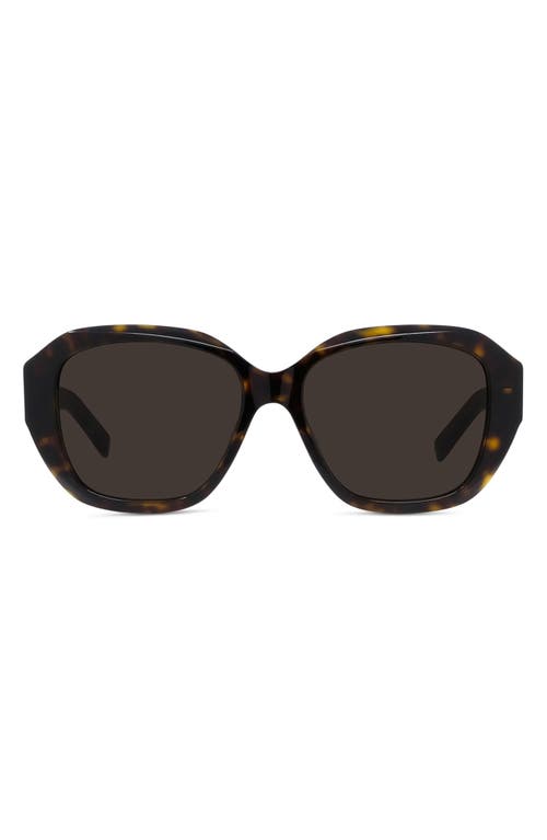 Givenchy GV Day 55mm Round Sunglasses in Dark Havana /Brown at Nordstrom