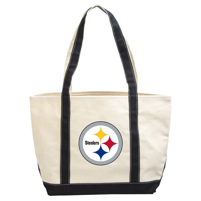 Shop Logo Brands Pittsburgh Steelers Canvas Tote Bag In Cream
