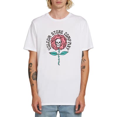 Volcom Skull Flower Graphic T-Shirt, White