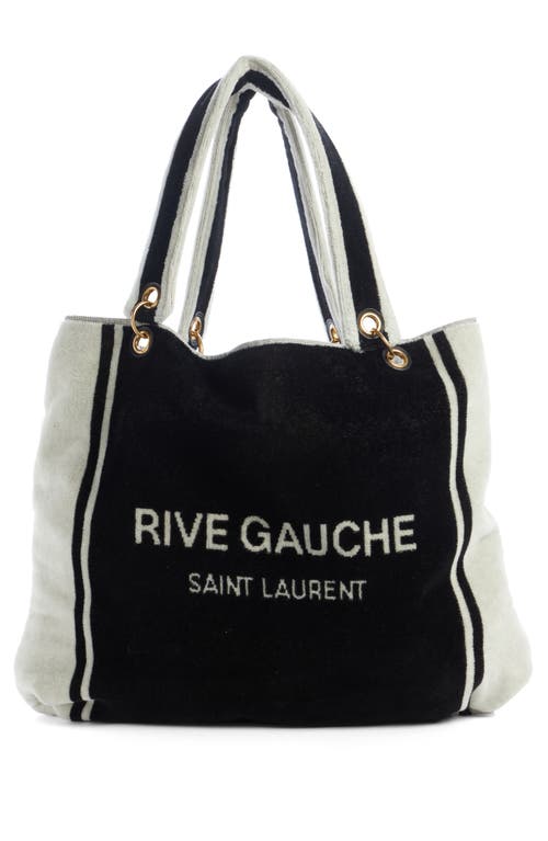 SAINT LAURENT SAINT LAURENT RIVE GAUCHE NOE TERRYCLOTH TOWEL TOTE 