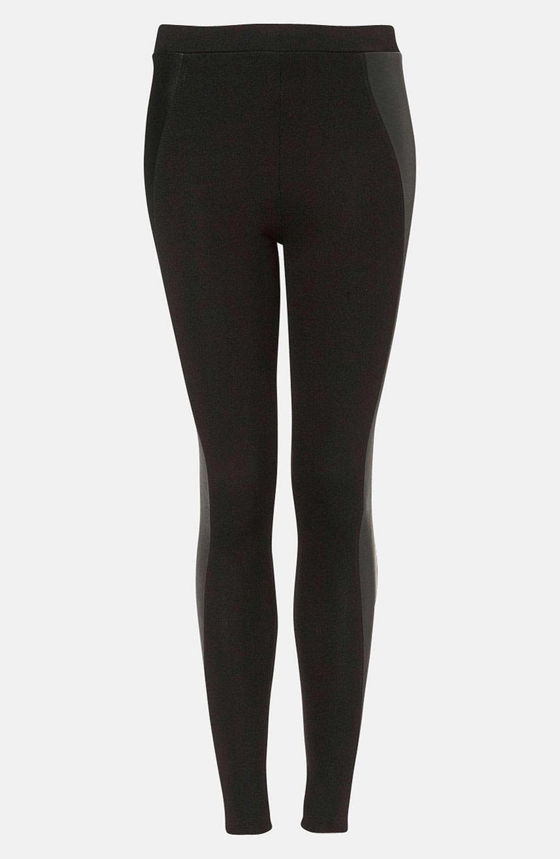 Faux Leather Panel Leggings Nordstrom