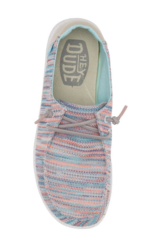 Shop Hey Dude Wendy Sox Slip-on Boat Shoe In Sunset Pink