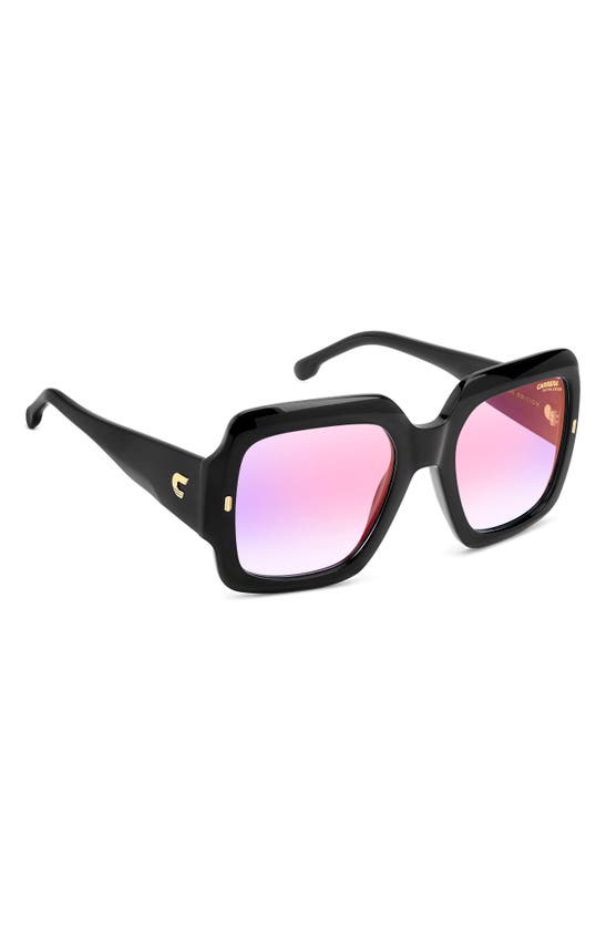 Shop Carrera Eyewear 54mm Square Sunglasses In Black/ Multilayer Viol