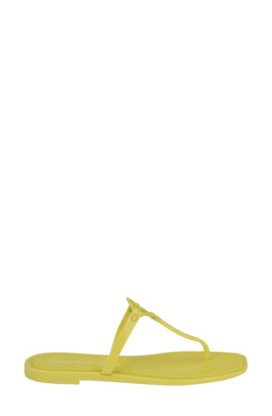 Shop Calvin Klein Edhen Flip Flop In Yellow