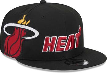 New Era Men s New Era Black Miami Heat Side Logo 9FIFTY Snapback