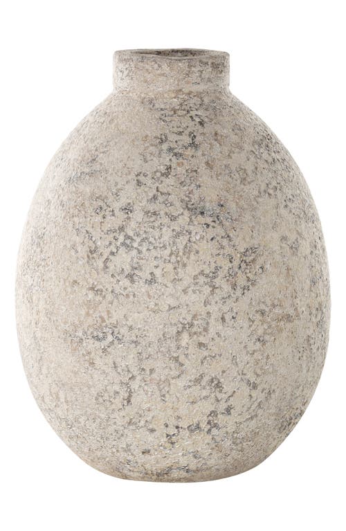 Ginger Birch Studio Textured Clay Vase In Beige