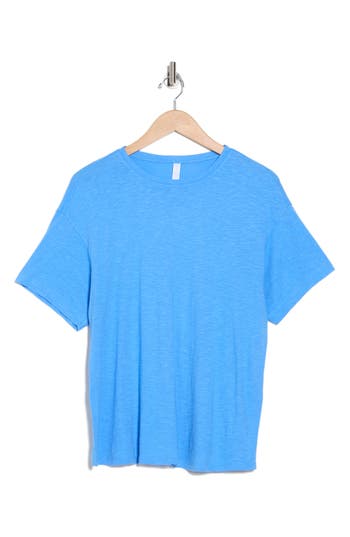 Shop Z By Zella Easy Day Slub T-shirt In Blue Lapis