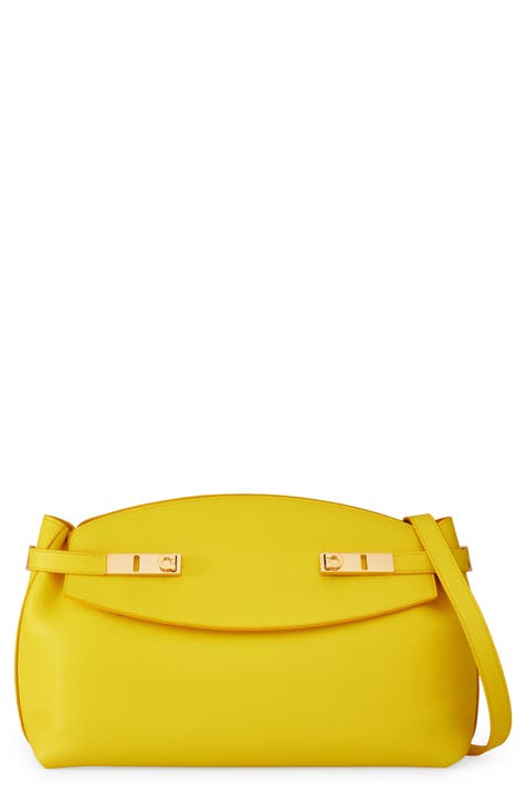Mini Yellow Leather Bag Dresses Purses Designer Yellow 