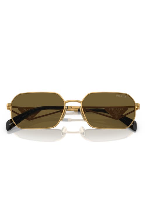 Prada 58mm Irregular Sunglasses in Matte Gold at Nordstrom