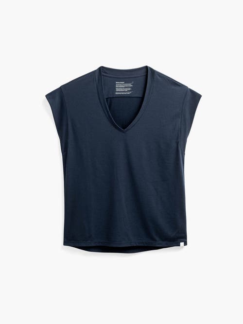 Shop Ministry Of Supply Composite Merino V-neck Tee In Navy