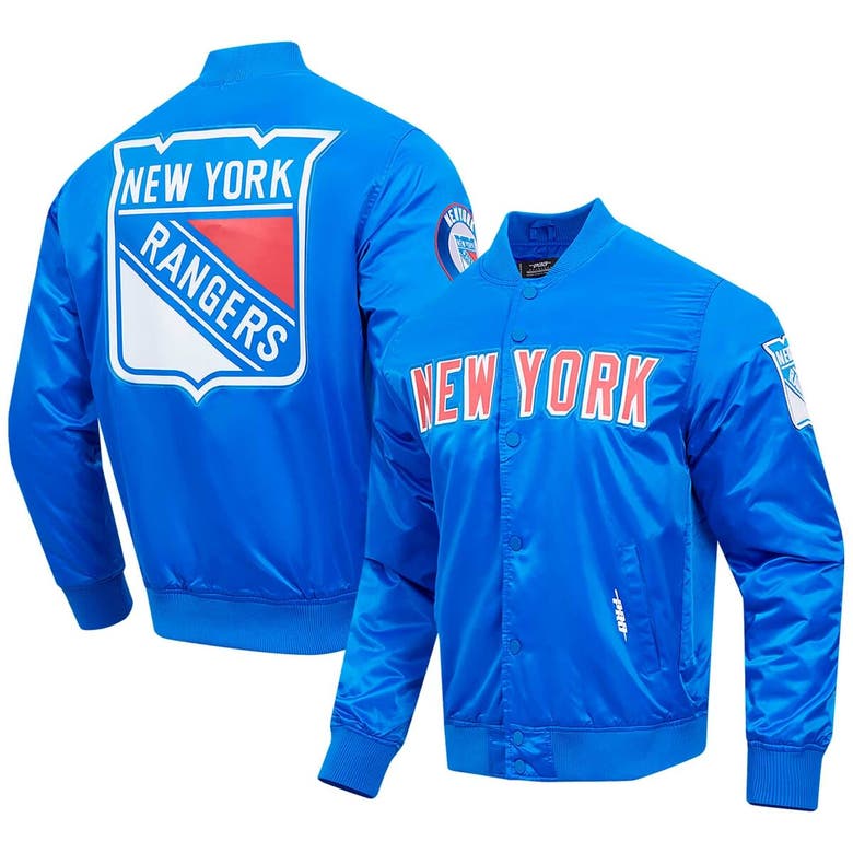 Shop Pro Standard Blue New York Rangers Classic Satin Full-snap Jacket