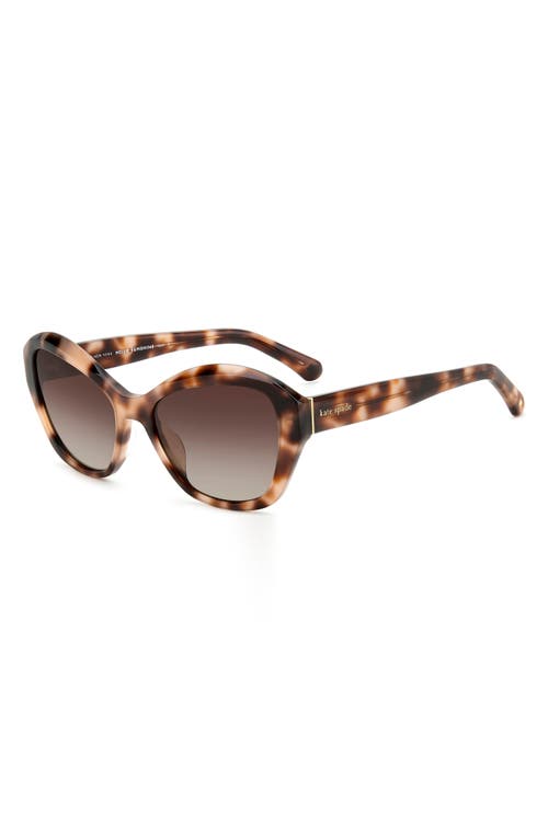 Shop Kate Spade New York Aglaia 54mm Gradient Cat Eye Sunglasses In Beige/brown Grad Polarized