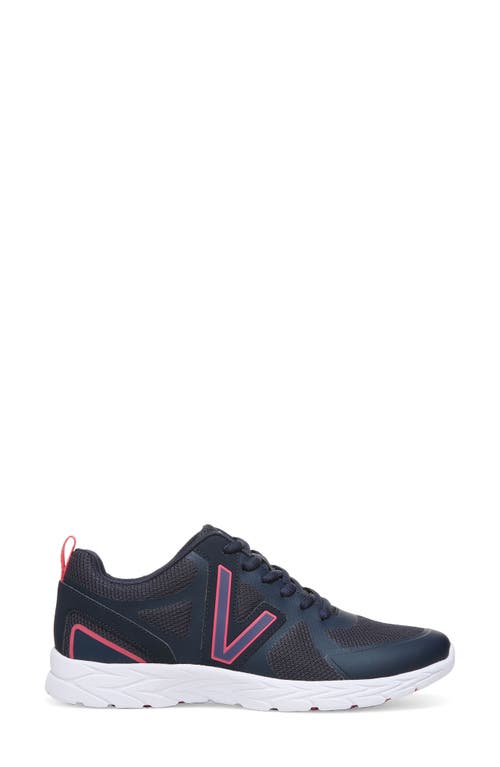 Shop Vionic Miles Ii Sneaker In Navy/pink