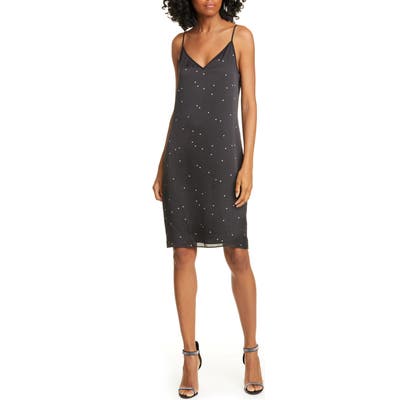 Equipment Tansie Star Pattern Slipdress, Black