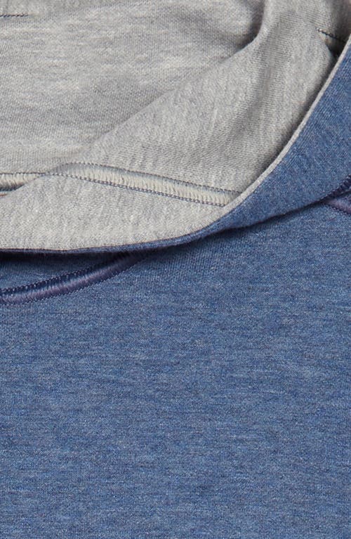 Johnston & Murphy Kids' Solid Reversible Hoodie In Blue/light Gray
