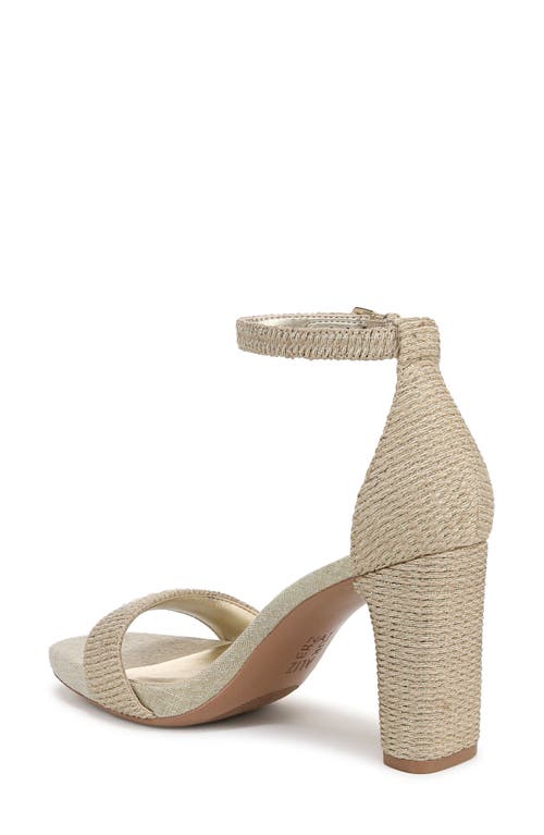 Naturalizer Joy Ankle Strap Sandal In Natural/gold