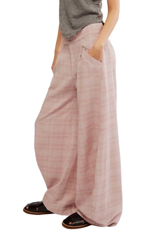 Shop Free People Tegan Wide Leg Pants In Pale Mauve