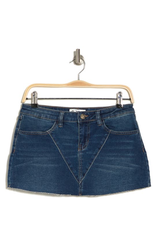 Shop Ptcl Denim Miniskirt In Med Blue