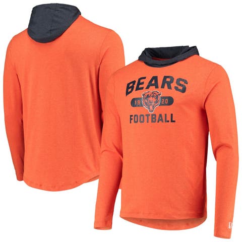 Men's Nike Orange/Navy Chicago Bears Throwback Raglan Long Sleeve T-Shirt Size: Medium