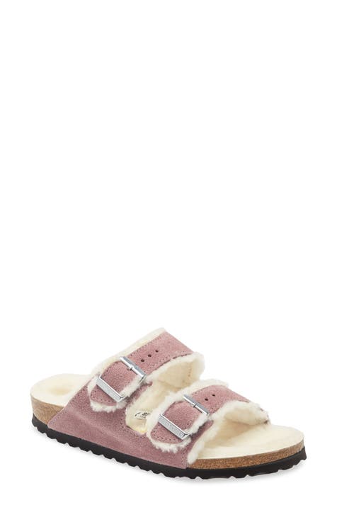 Arizona Genuine Shearling Slide Sandal (Women)