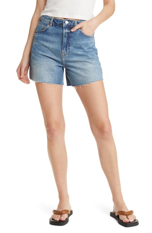 Shop Reformation Wilder High Waist Denim Cutoff Shorts In Galway