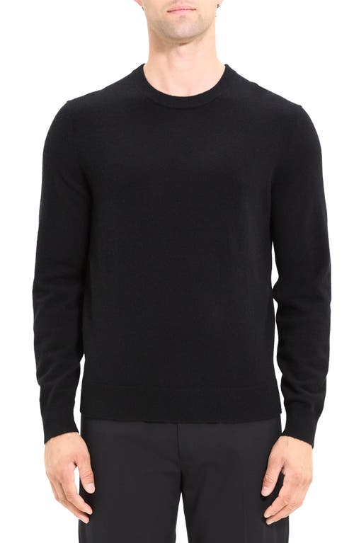 Theory Mens Maden Textured Relaxed-fit Wool Jumper Charcoal Melange In Black